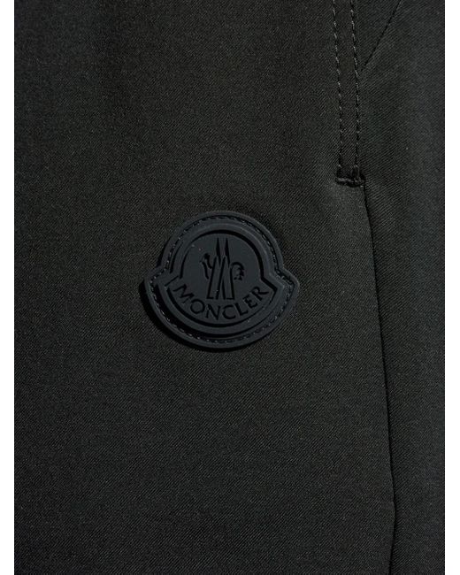 Moncler Black Logo-Patch Elastic-Ankle Track Pants for men