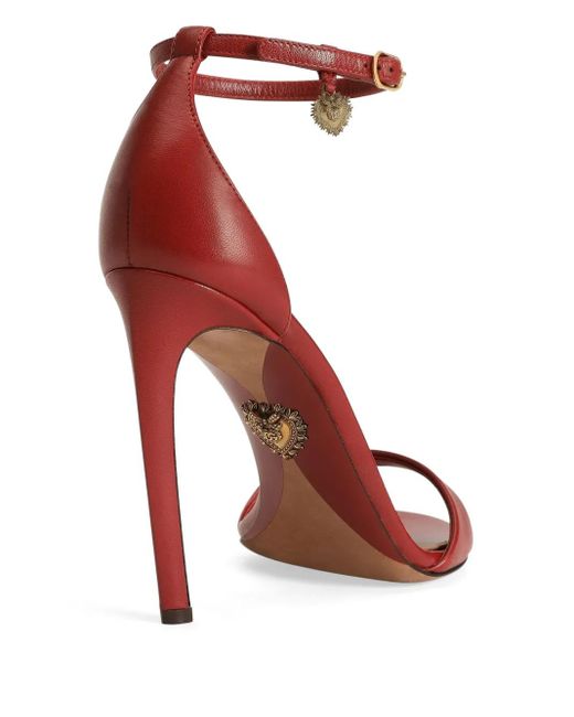 Dolce & Gabbana Red Leather Sandals