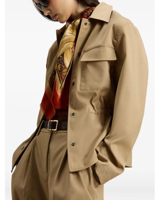 Woolrich Natural Drawstring Pocket Overshirt
