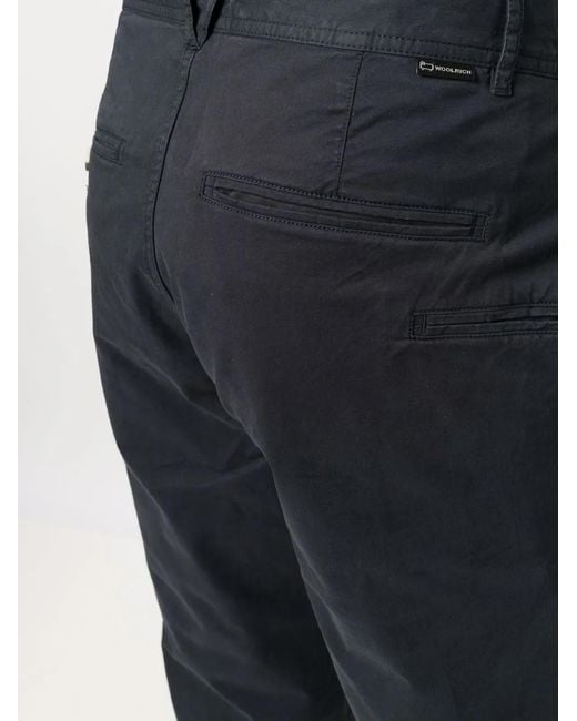 Woolrich Blue Slim-Cut Chino Trousers for men