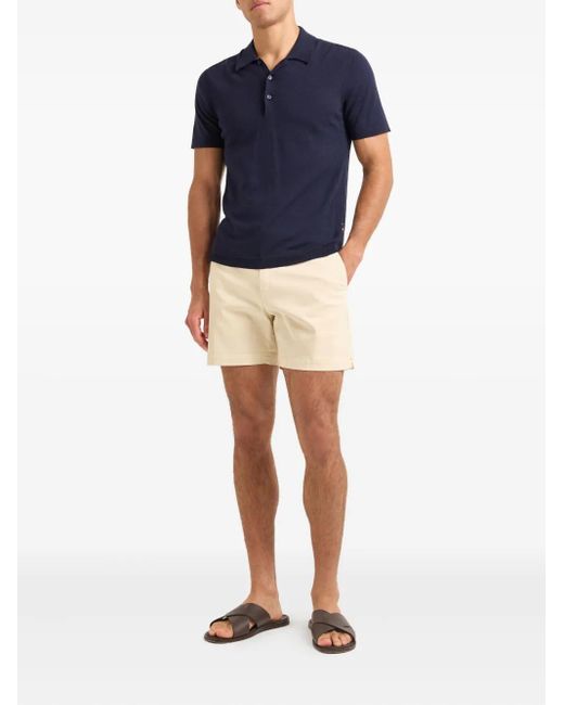 Orlebar Brown Blue Burnham Cotton-Blend Polo Shirt for men