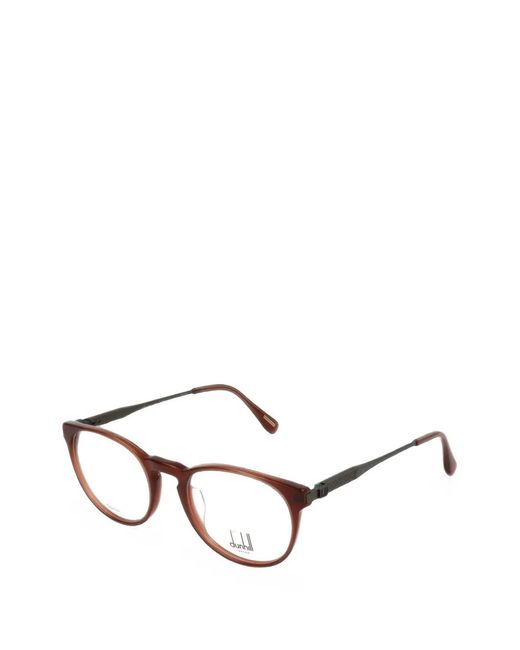 Dunhill White Round-Frame Glasses for men