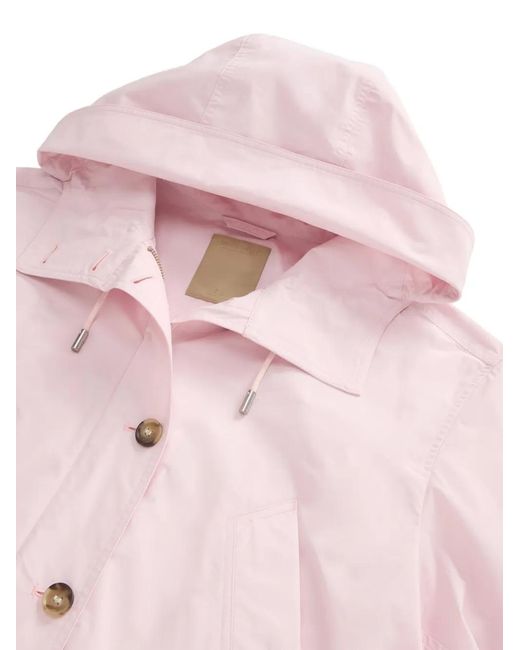 Woolrich Pink Hooded Buttoned Jacket
