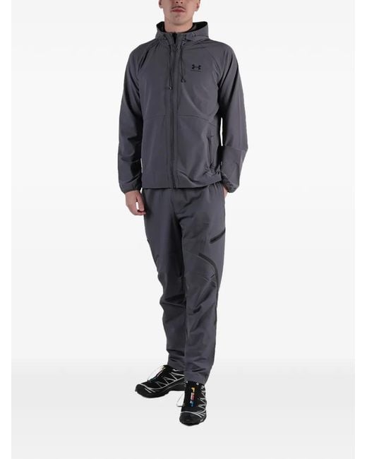 Under Armour Gray Hooded Zip Jacket for men