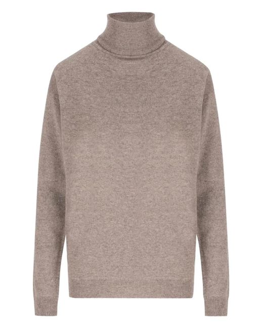 Saint Laurent Gray Turtleneck Cashmere Sweater