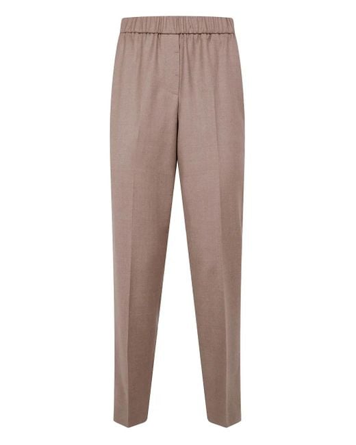 Peserico Elastic-waist Trousers Natural