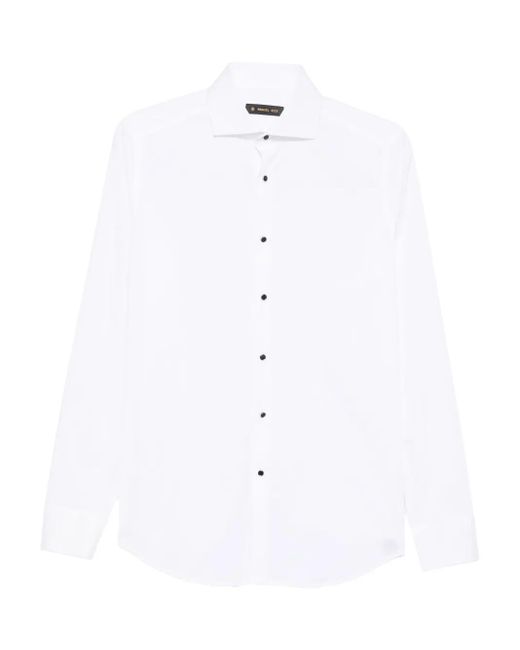 Camicia A Maniche Lunghe Con Abbottonatura di Manuel Ritz in White da Uomo