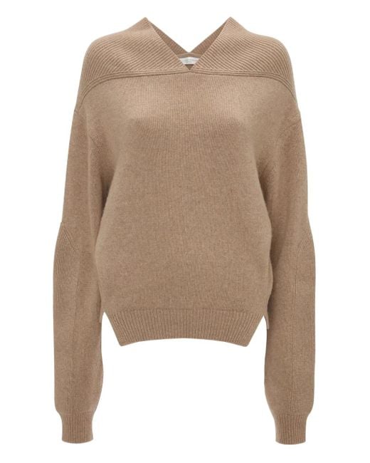 Pull À Col V Victoria Beckham en coloris Natural