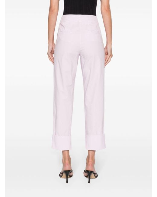 Peserico Pink Cuffed Cropped Trousers