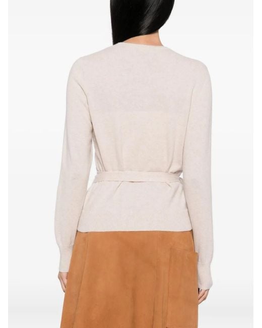 N.Peal Cashmere Natural Arabella Wrap Cardigan