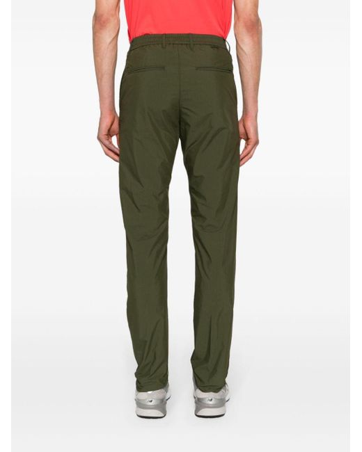 Incotex Green Drawstring-waist Tapered Trousers for men