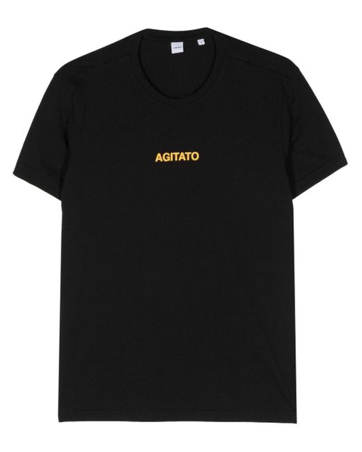 Aspesi Black Slogan-print T-shirt for men