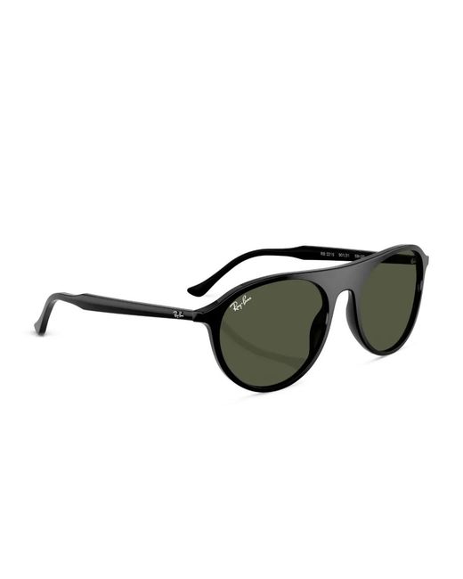 Ray-Ban Green Round-Frame Sunglasses