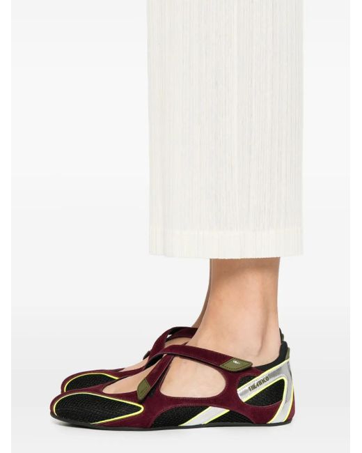 Pleats Please Issey Miyake White Pleated Trousers