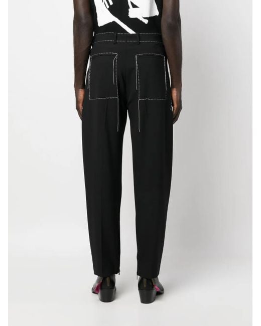 Off-White c/o Virgil Abloh Black Stitch Tailored Trousers for men