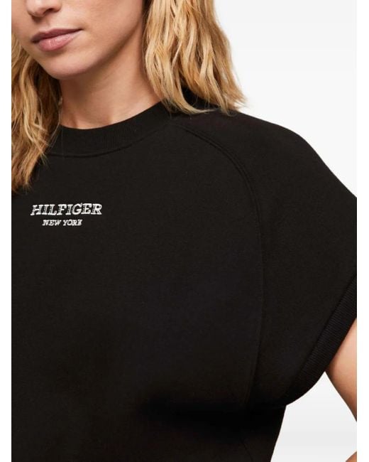 Tommy Hilfiger Black Logo-Print T-Shirt