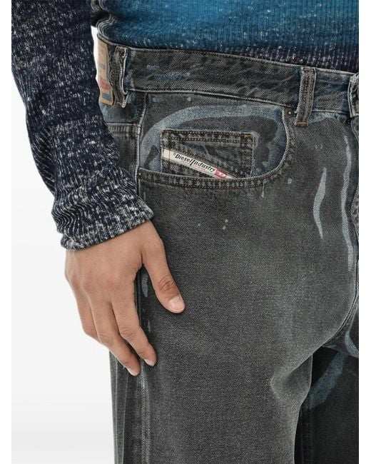 DIESEL Gray 2001 D-Macro-S Loose-Fit Jeans for men