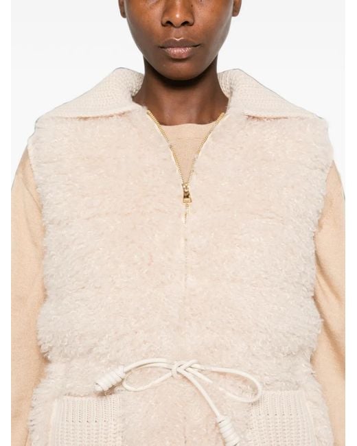 Moncler White Drawstring-Waist Gilet