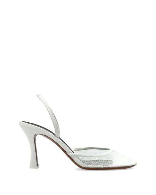 Neous White Slingback Pumps