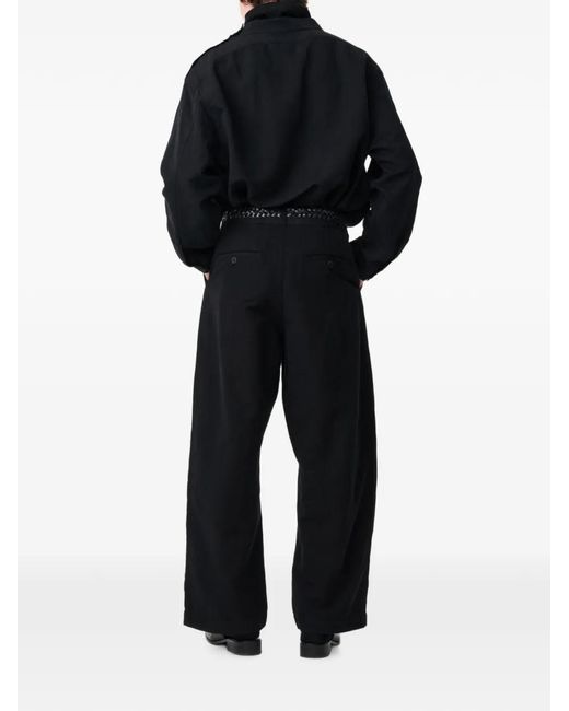 Studio Nicholson Black Holkham Shoulder-Button Shirt for men