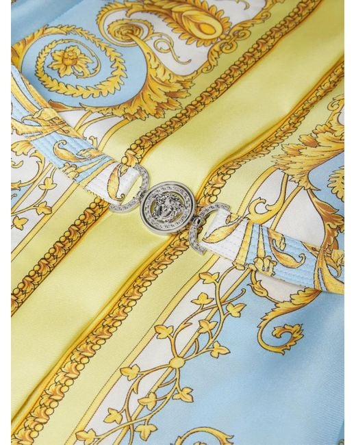 Versace White Silk Midi Dress