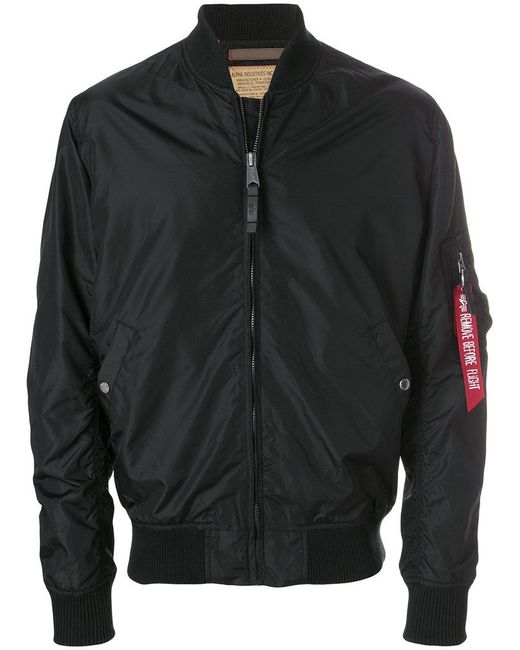 Alpha Industries Remove Before Flight Jacket in Black for Men | Lyst