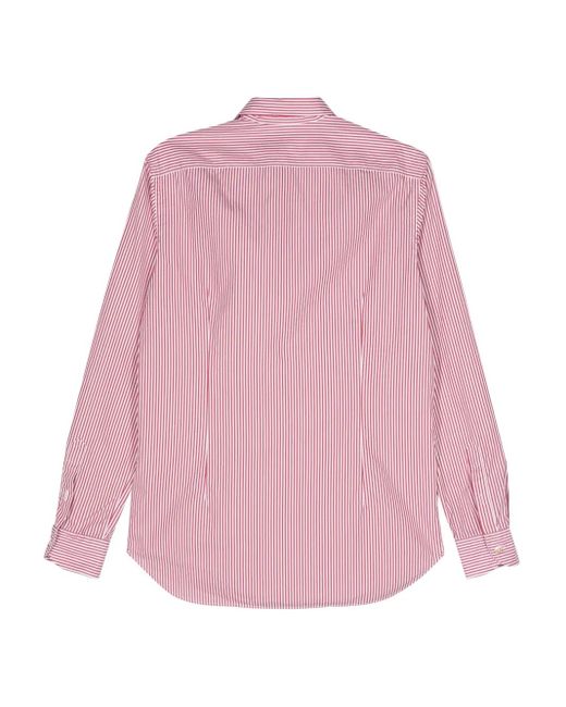 Boglioli Pink Candy-Stripe Shirt for men