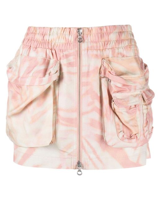 Minifalda O-Mirty tipo cargo DIESEL de color Pink