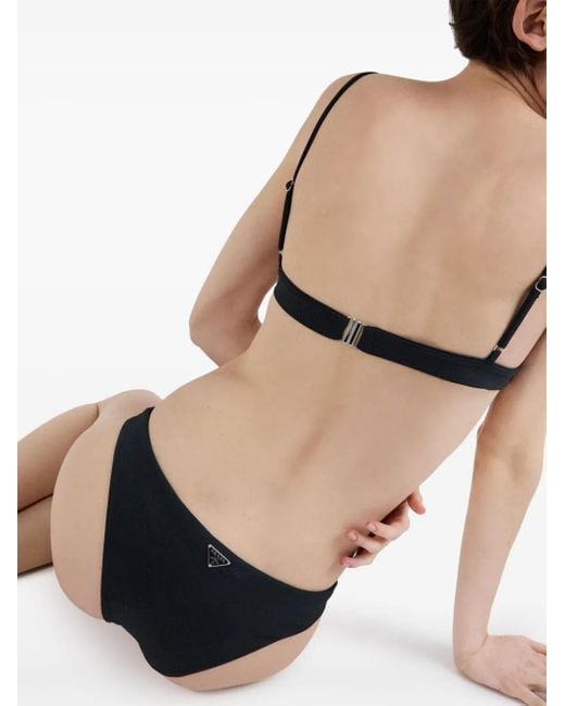 Prada Ribgebreide Bikini in het Blue