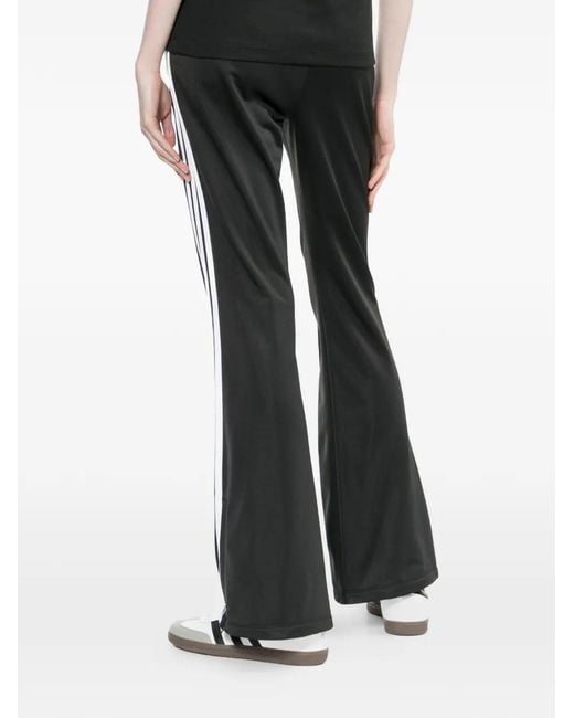 Adidas Gestreepte Flared Broek in het Black