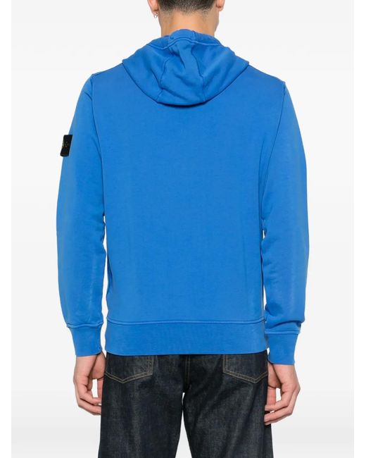 Stone Island Blue 6100062 Organic Cotton Fleece Sweater for men