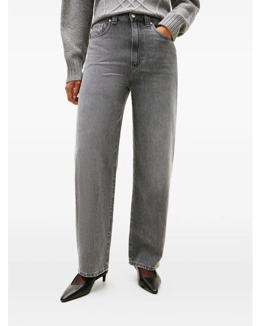 Tommy Hilfiger Gray Jean À Coupe Cinq Poches