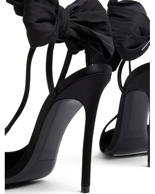 DSquared² Black 110Mm Bow-Embellished Pumps