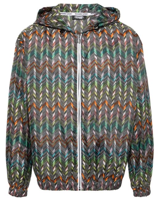 Piumino Con Stampa Chevron di Missoni in Gray da Uomo