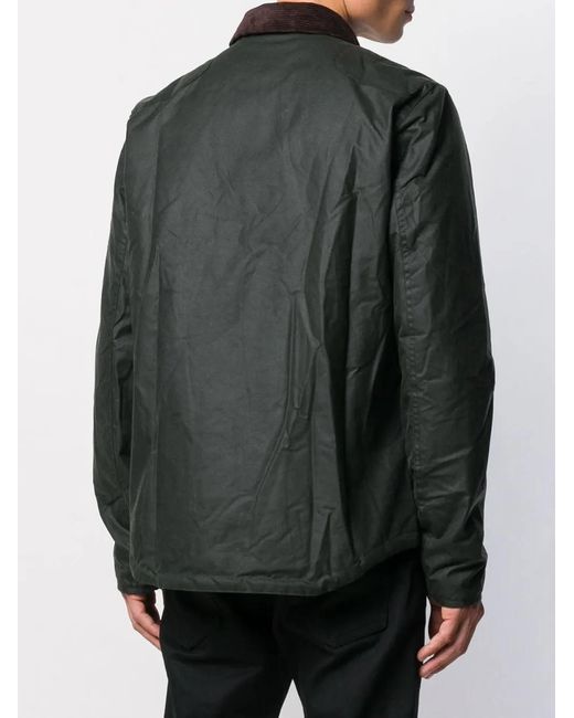 Barbour Black Reelin Coated Jacket for men