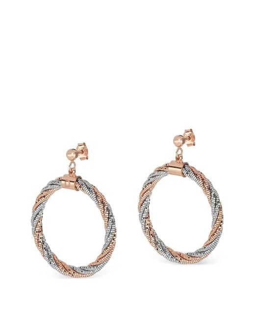 Orecchini Spring Twist di Desmo in Metallic