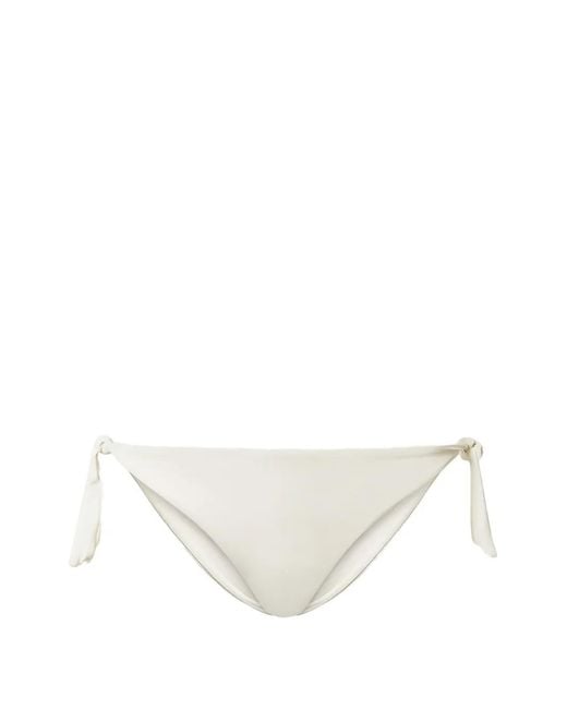 Twinset White Bikini Thong With Logo