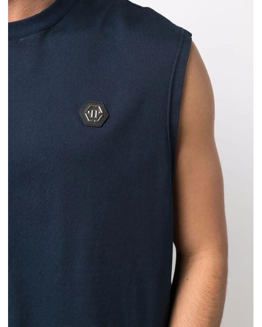 メンズ Philipp Plein Iconic Plein タンクトップ Blue