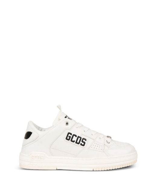 Gcds White Logo-Appliqué Sneakers
