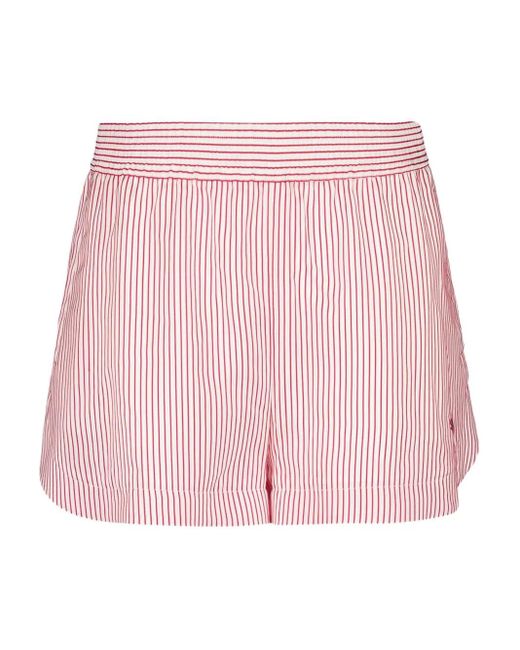 Stella McCartney Pink Gestreifte Shorts aus Seide