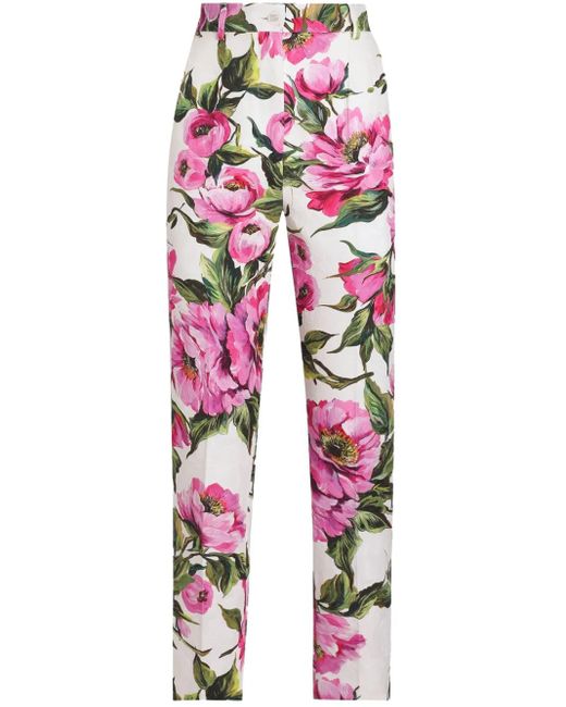 Dolce & Gabbana フローラル パンツ Pink