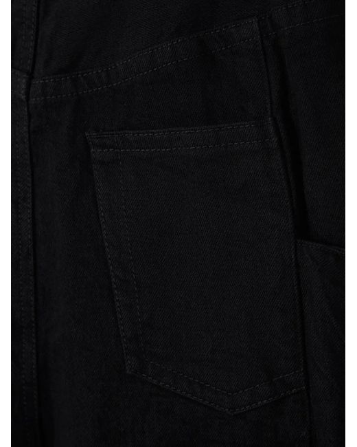 Sacai Black Jupe En Jean À Taille Ceinturée