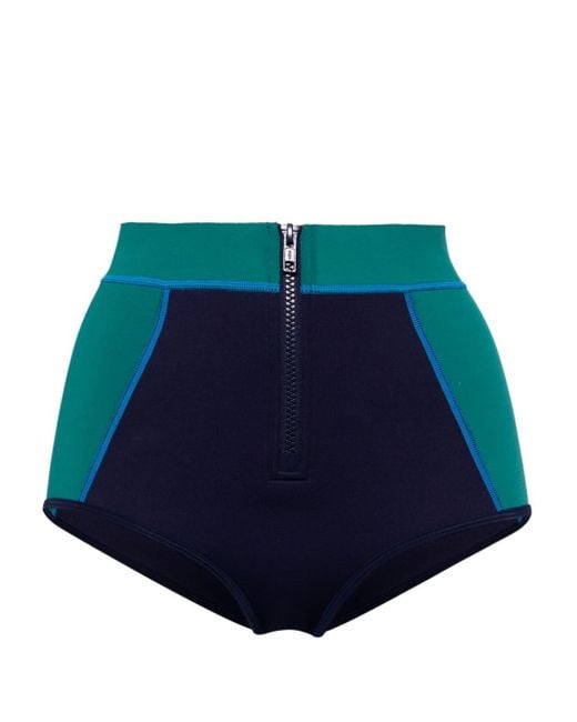 Duskii Blue High-waisted Swim Shorts