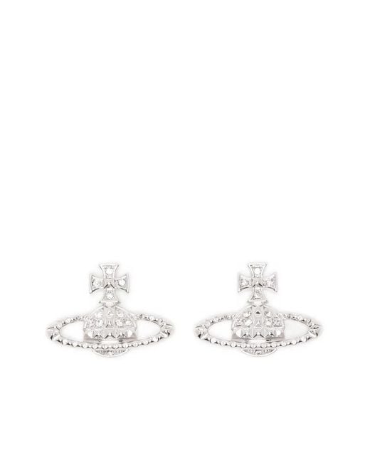 Vivienne Westwood White Mayfair Crystal Earrings