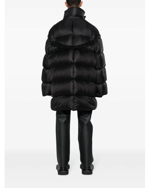 Rick Owens Black Snap-Front Goose Down Puffer for men