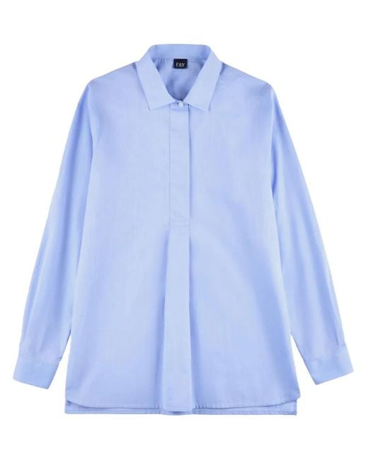 Fay コットン シャツ Blue