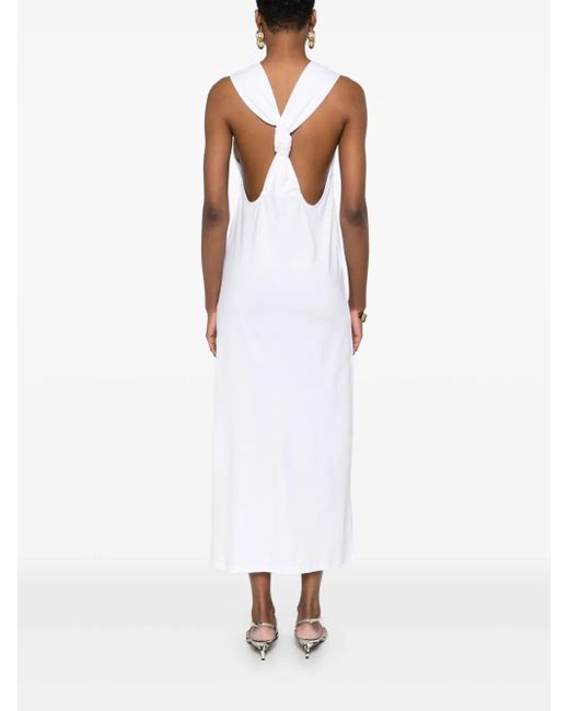 Loulou de Saison Rayna Midi-Jurk in het White