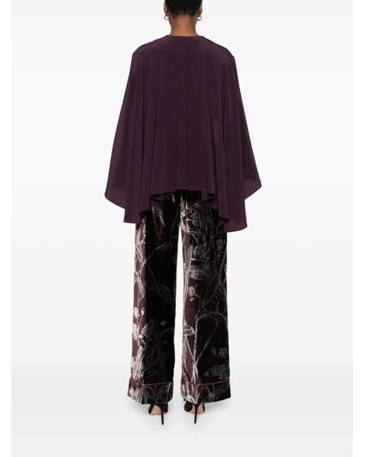 LaDoubleJ Purple Ruffled Overlay Top