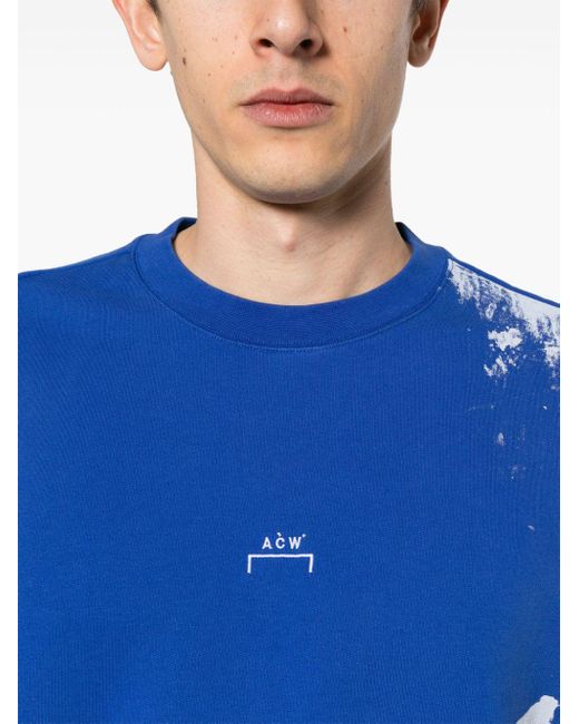 A_COLD_WALL* Blue Brushstroke Cotton Sweatshirt for men