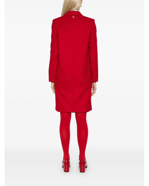 Twinset Red Single-Breasted Coat
